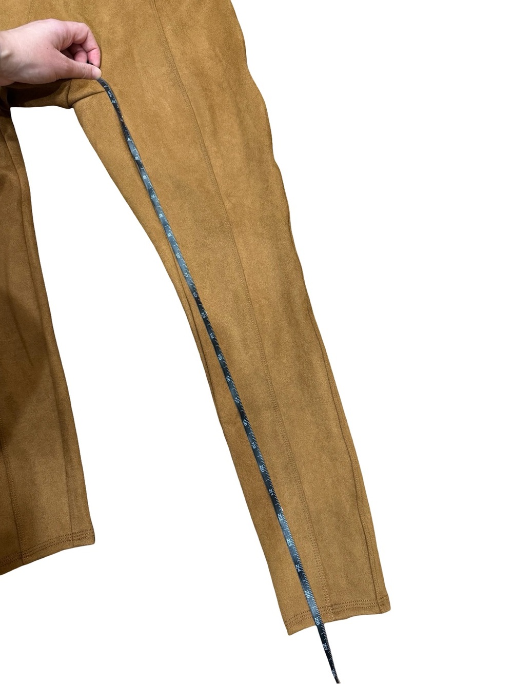 ✨ NWT Spanx Faux Suede Leggings Caramel Brown Small Petite - Picture 9 of 12